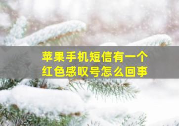 苹果手机短信有一个红色感叹号怎么回事