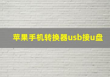 苹果手机转换器usb接u盘