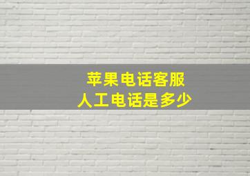 苹果电话客服人工电话是多少