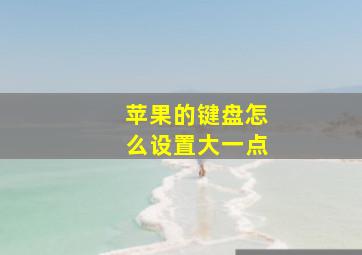 苹果的键盘怎么设置大一点