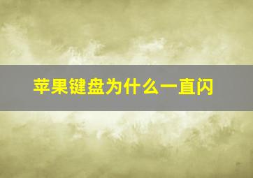 苹果键盘为什么一直闪