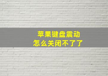 苹果键盘震动怎么关闭不了了