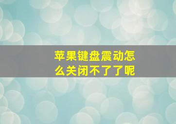 苹果键盘震动怎么关闭不了了呢