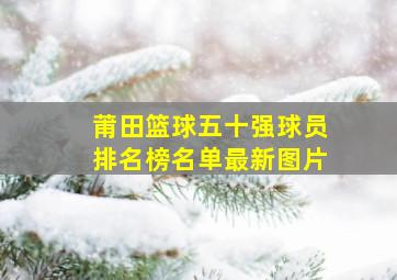 莆田篮球五十强球员排名榜名单最新图片