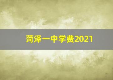 菏泽一中学费2021