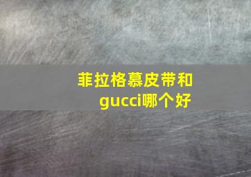 菲拉格慕皮带和gucci哪个好