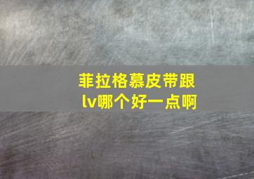 菲拉格慕皮带跟lv哪个好一点啊