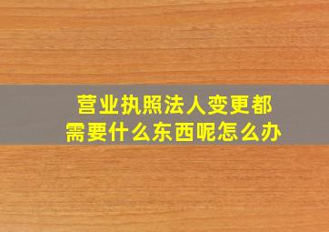 营业执照法人变更都需要什么东西呢怎么办