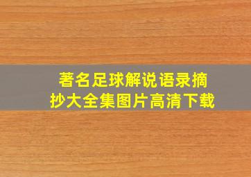 著名足球解说语录摘抄大全集图片高清下载