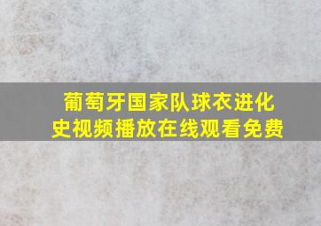 葡萄牙国家队球衣进化史视频播放在线观看免费