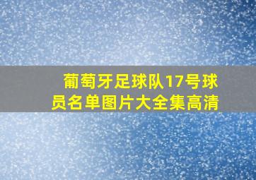 葡萄牙足球队17号球员名单图片大全集高清