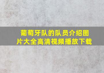 葡萄牙队的队员介绍图片大全高清视频播放下载