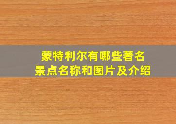 蒙特利尔有哪些著名景点名称和图片及介绍