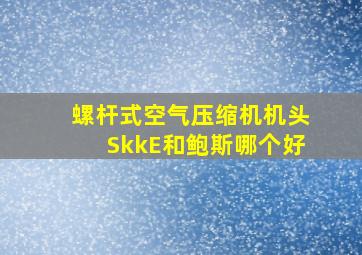 螺杆式空气压缩机机头SkkE和鲍斯哪个好