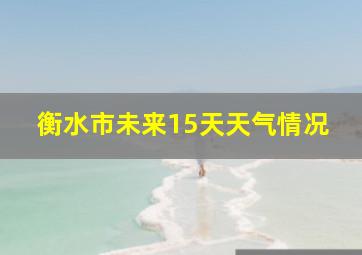 衡水市未来15天天气情况