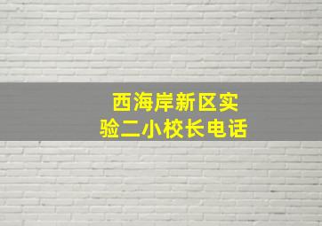 西海岸新区实验二小校长电话