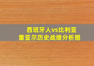 西班牙人vs比利亚雷亚尔历史战绩分析图