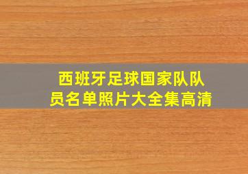 西班牙足球国家队队员名单照片大全集高清