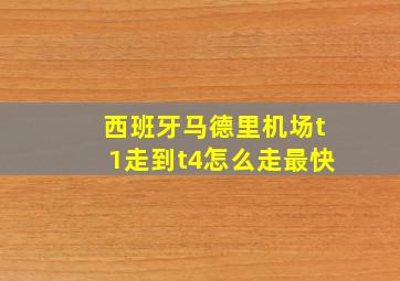 西班牙马德里机场t1走到t4怎么走最快