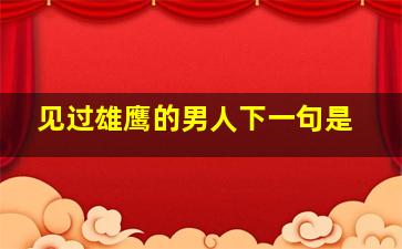 见过雄鹰的男人下一句是