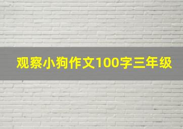 观察小狗作文100字三年级