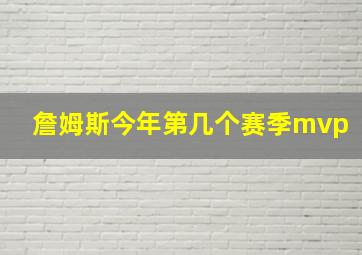 詹姆斯今年第几个赛季mvp