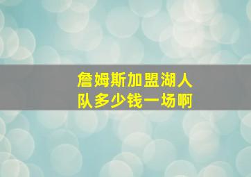 詹姆斯加盟湖人队多少钱一场啊