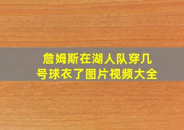 詹姆斯在湖人队穿几号球衣了图片视频大全