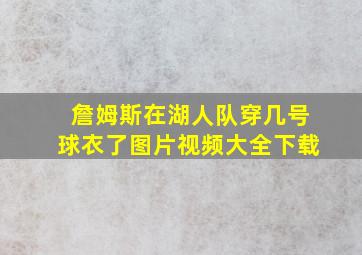 詹姆斯在湖人队穿几号球衣了图片视频大全下载