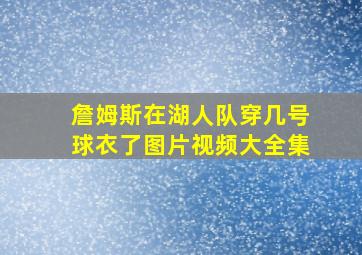 詹姆斯在湖人队穿几号球衣了图片视频大全集