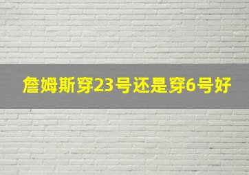 詹姆斯穿23号还是穿6号好