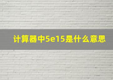 计算器中5e15是什么意思