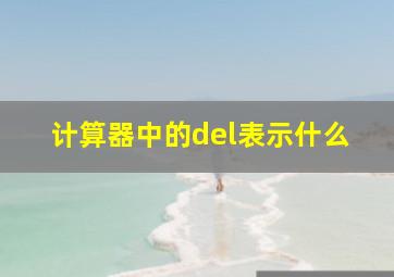 计算器中的del表示什么