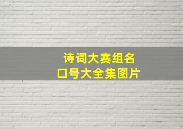 诗词大赛组名口号大全集图片