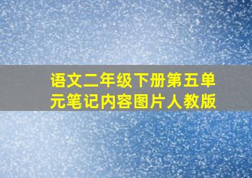 语文二年级下册第五单元笔记内容图片人教版