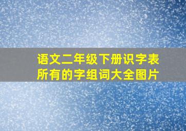 语文二年级下册识字表所有的字组词大全图片