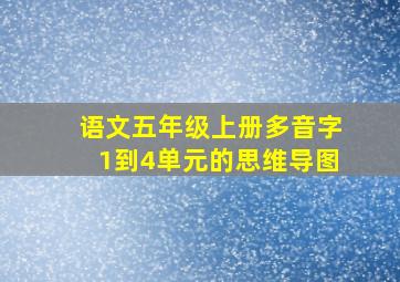 语文五年级上册多音字1到4单元的思维导图