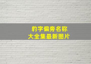 豹字偏旁名称大全集最新图片