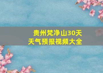 贵州梵净山30天天气预报视频大全