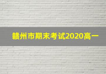 赣州市期末考试2020高一