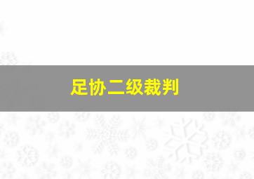 足协二级裁判