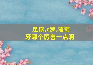 足球,c罗,葡萄牙哪个厉害一点啊