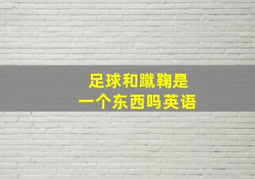 足球和蹴鞠是一个东西吗英语