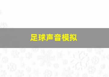 足球声音模拟