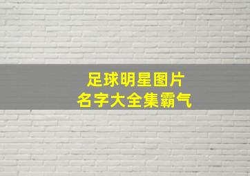 足球明星图片名字大全集霸气