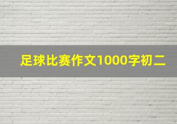 足球比赛作文1000字初二