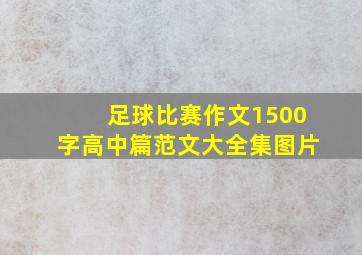 足球比赛作文1500字高中篇范文大全集图片