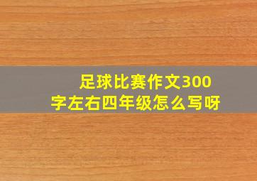 足球比赛作文300字左右四年级怎么写呀