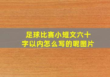 足球比赛小短文六十字以内怎么写的呢图片