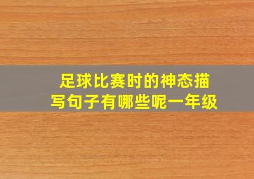 足球比赛时的神态描写句子有哪些呢一年级